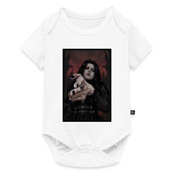 Gothic Pose: Verführerische Dunkelheit - Baby Premium Kurzarmbody - Weiß - Vorne