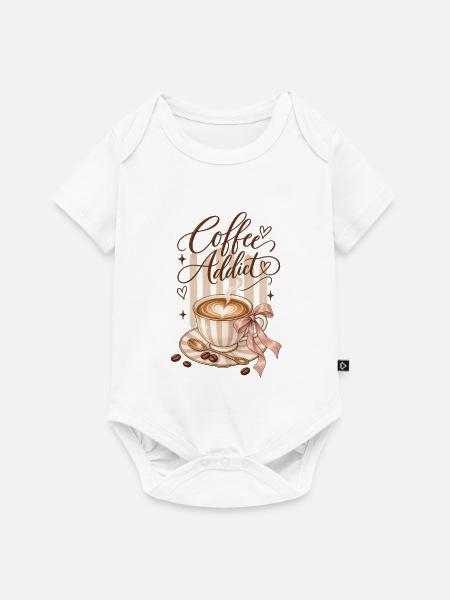 Coquette-Kaffeesüchtiger - Baby Premium Kurzarmbody - Weiß