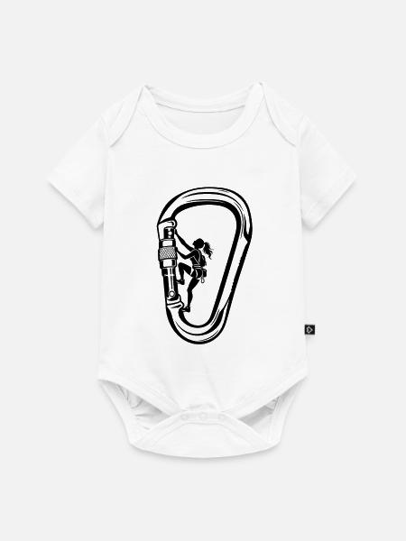 Klettern Karabiner Mädchen Frauen - Baby Premium Kurzarmbody - Weiß