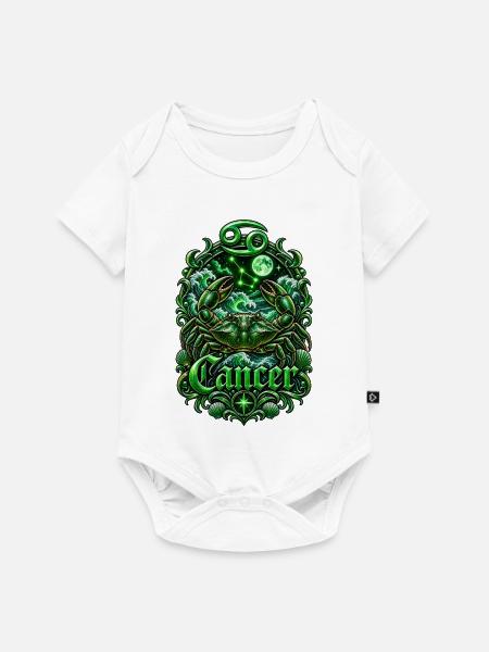 Smaragd-Krebs-Tierkreiswappen - Baby Premium Kurzarmbody - Weiß