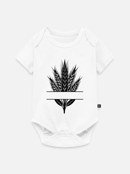 Weizen-Split-Rahmen - Baby Premium Kurzarmbody - Weiß