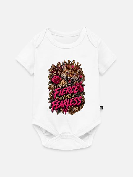 Wild und furchtlos - Baby Premium Kurzarmbody - Weiß