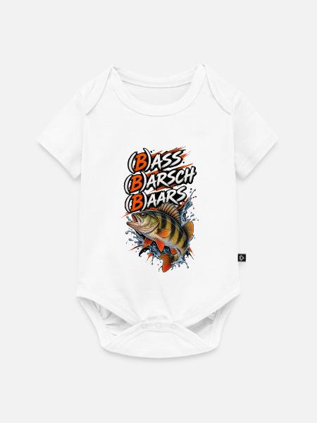 Barsch Angeln - Baby Premium Kurzarmbody - Weiß