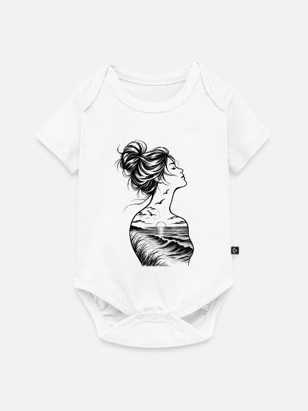 Meermensch - In mir ist Meer! - Baby Premium Kurzarmbody - Weiß