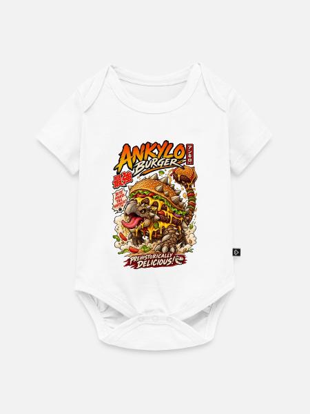 Ankylosaurus Burger – Prähistorisch lecker - Baby Premium Kurzarmbody - Weiß