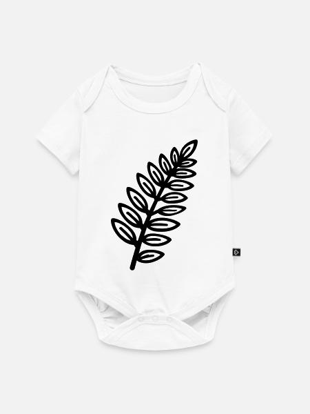 Farn - Baby Premium Kurzarmbody - Weiß