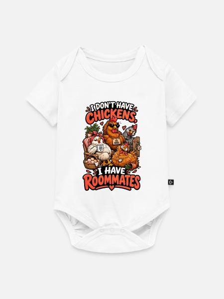 Chicken Owner Roommates - Baby Premium Kurzarmbody - Weiß