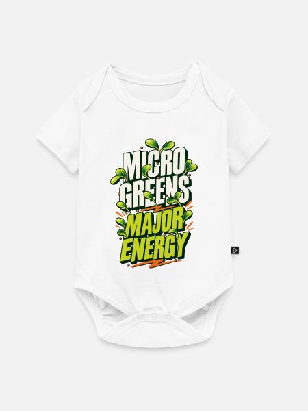 Microgreens Major Energy Shirt - Baby Premium Kurzarmbody - Weiß