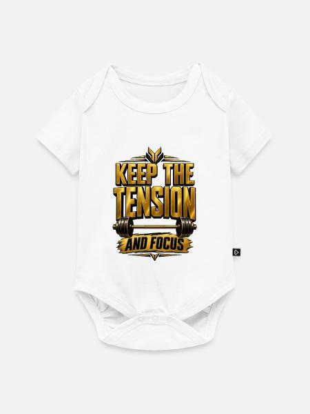 Halte die Spannung und den Fokus - Baby Premium Kurzarmbody - Weiß