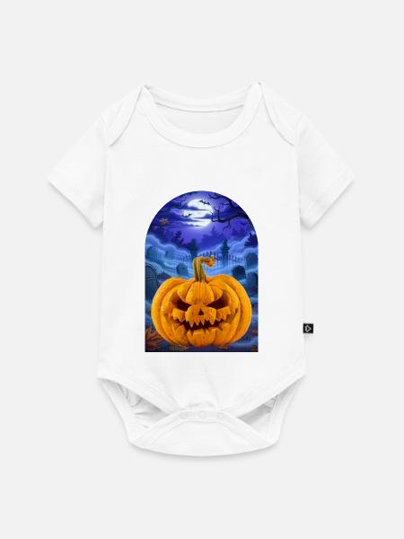 Halloween Pumpkin - Baby Premium Kurzarmbody - Weiß