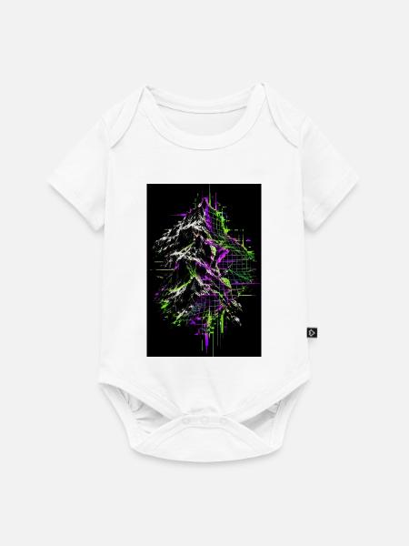 Landschaft über Landkarte - Baby Premium Kurzarmbody - Weiß