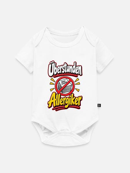 Überstunden Allergiker - Baby Premium Kurzarmbody - Weiß