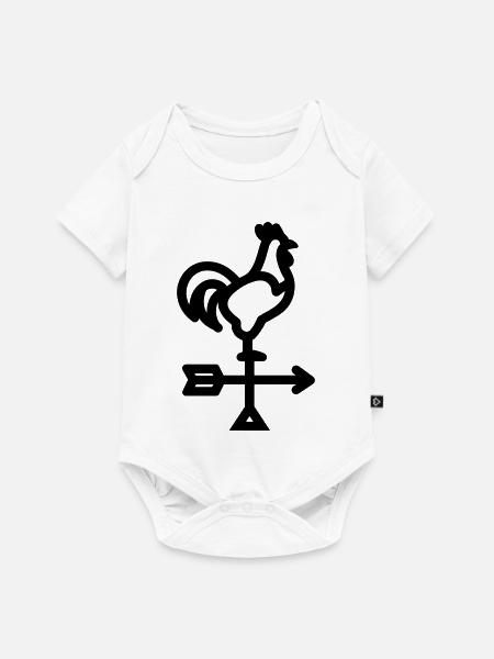 Wetterhahn - Baby Premium Kurzarmbody - Weiß