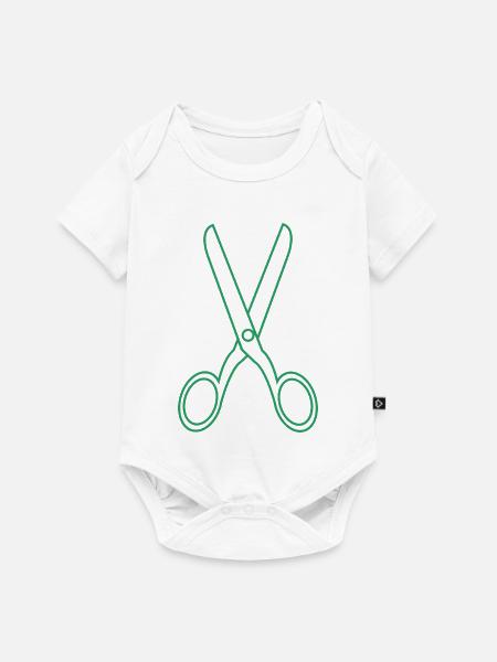 Schere - Baby Premium Kurzarmbody - Weiß