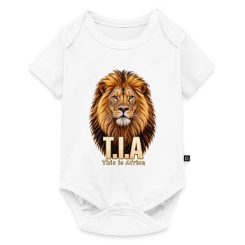 Afrika-Löwe T.I.A Motif - Baby Premium Kurzarmbody - Weiß - Vorne