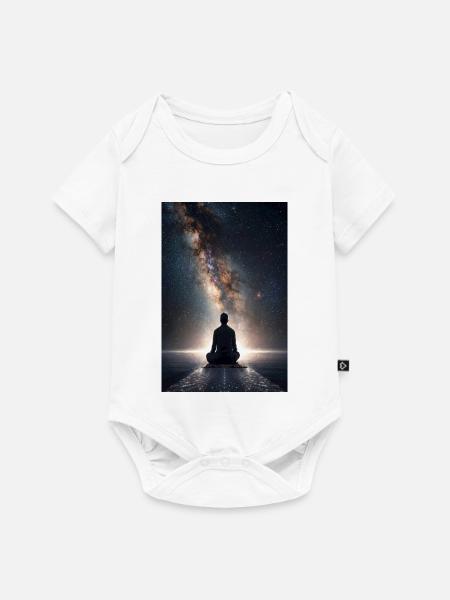 Kosmisches Tor-Meditation - Baby Premium Kurzarmbody - Weiß
