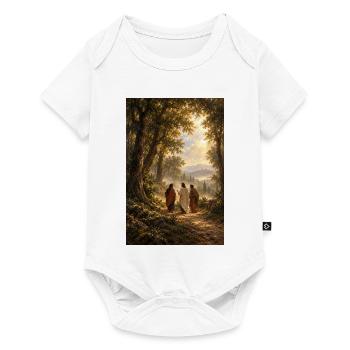 Heilige Reise im Sonnenbeschienenen Wald - Baby Premium Kurzarmbody - Weiß - Vorne