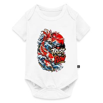 Koi-Fluss Vertraue der Welle - Baby Premium Kurzarmbody - Weiß - Vorne