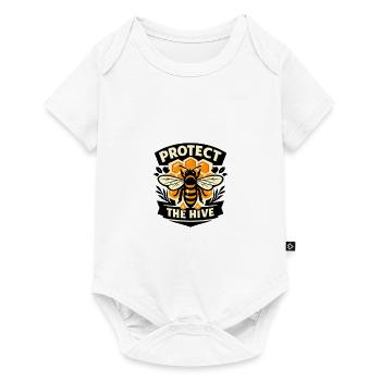 Schütze den Bienenstock - Baby Premium Kurzarmbody - Weiß - Vorne