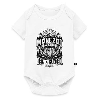 Meine Zeit steht in deinen Händen – Psalm 31,16 - Baby Premium Kurzarmbody - Weiß - Vorne