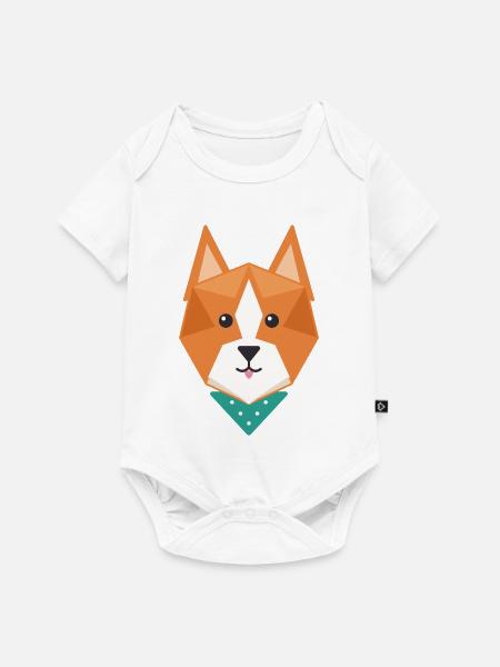 Geometrischer Fuchs - Baby Premium Kurzarmbody - Weiß