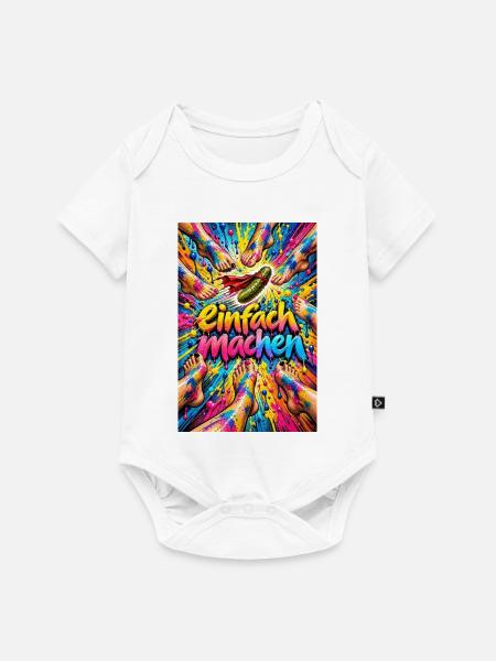 Heldenhafte Gurke Farbexplosion - Baby Premium Kurzarmbody - Weiß