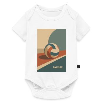 Game On – Retro Volleyball Poster - Baby Premium Kurzarmbody - Weiß - Vorne