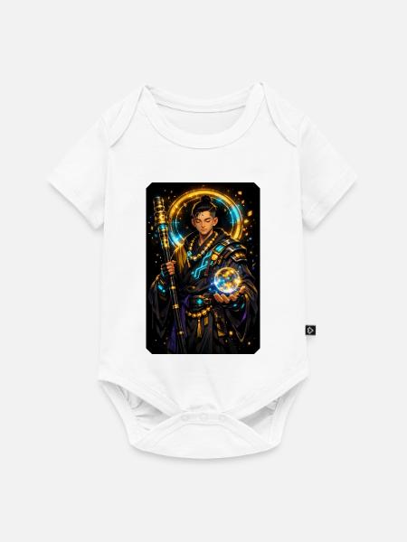 Himmlischer Mönch in Neon Arcana - Baby Premium Kurzarmbody - Weiß