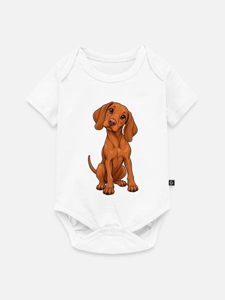 Vizsla im Kawaii Style - Baby Premium Kurzarmbody - Weiß