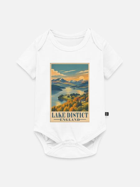 Lake District England - Baby Premium Kurzarmbody - Weiß