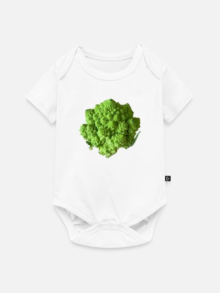 Romanesco-Brokkolifraktal - Baby Premium Kurzarmbody - Weiß