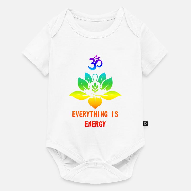 EVERYTHING IS ENERGY - CHAKRA - Body à manches courtes Premium Bébé - blanc