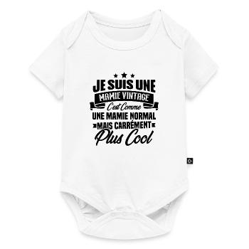 Je suis une mamie vintage - Cadeau grand-mère - Body à manches courtes Premium Bébé - blanc - Devant