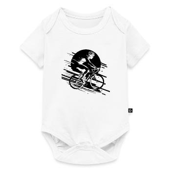 Cyclist Drawing - Baby Premium short-sleeve bodysuit - white - Front