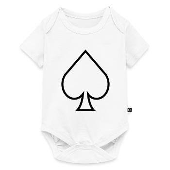 Icône de pique / jeu de cartes / poker / skat - Body à manches courtes Premium Bébé - blanc - Devant
