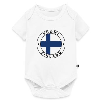 Finnland - Baby Premium Kurzarmbody - Weiß - Vorne
