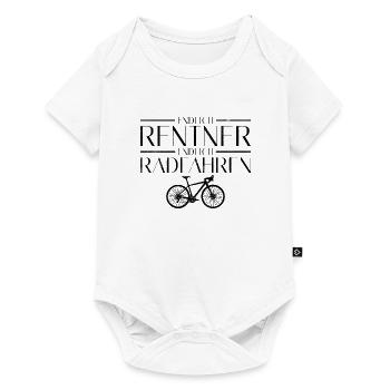 Endlich Rentner Endlich Radfahren Fahrradfahrer - Baby Premium Kurzarmbody - Weiß - Vorne