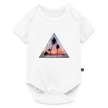 Palm trees in the sunset - Baby Premium short-sleeve bodysuit - white - Front