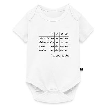 Lustiges Deutsche Grammatik Hilfe Deutsch Lehrer - Baby Premium Kurzarmbody - Weiß - Vorne