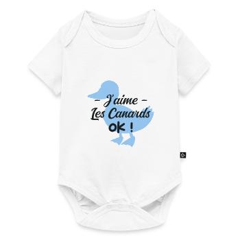 J'aime les canards Ok - Body à manches courtes Premium Bébé - blanc - Devant