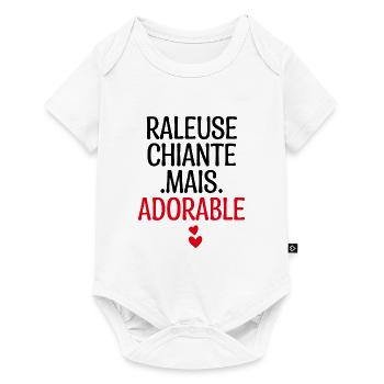 Humour | Râleuse Chiante mais Adorable - Body à manches courtes Premium Bébé - blanc - Devant