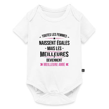 Les meilleures femmes deviennent Meilleure Amie - Body à manches courtes Premium Bébé - blanc - Devant