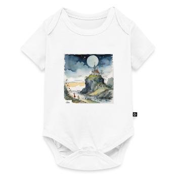 Vintage castle dreamscape - Baby Premium short-sleeve bodysuit - white - Front