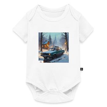 Voyage hivernal confortable - Body à manches courtes Premium Bébé - blanc - Devant