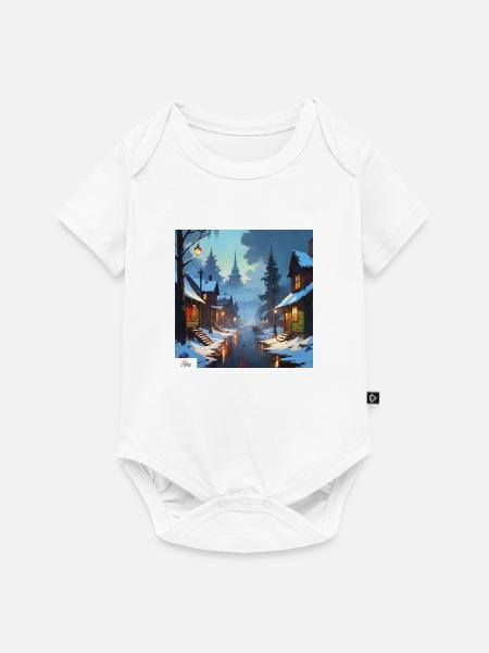 Ruhiger Winterabend - Baby Premium Kurzarmbody - Weiß