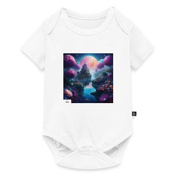 Ätherisches Königreich Traumlandschaft - Baby Premium Kurzarmbody - Weiß - Vorne