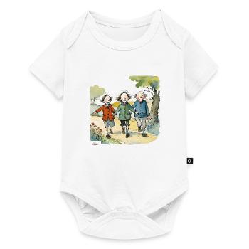 Vintage 3 Freunde - Baby Premium Kurzarmbody - Weiß - Vorne
