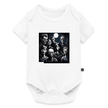 Monster Menschen Porträt - Baby Premium Kurzarmbody - Weiß - Vorne