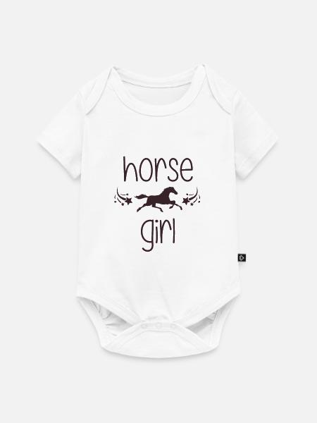 Pferd Girl - Baby Premium Kurzarmbody - Weiß