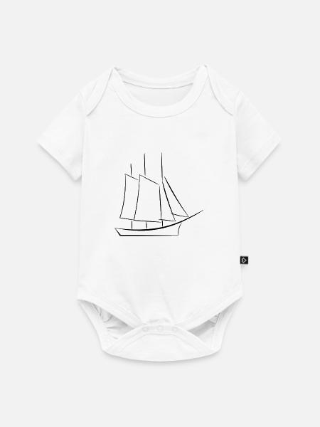 Schiff - Baby Premium Kurzarmbody - Weiß